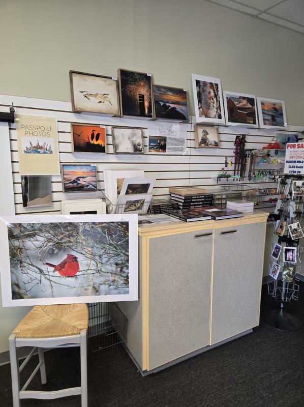 Many of Kevin Fleming’s eye-catching photos are for sale at the Milton Mail Boxes store. JEFF SEEMANS PHOTO